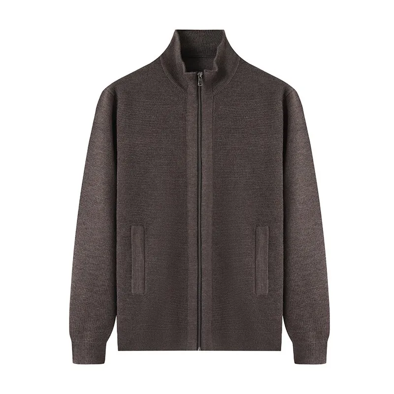 Men Knit Full Zip Sweater