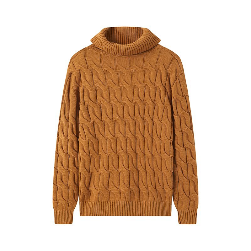 Men Long Sleeve Cable Knit Sweater